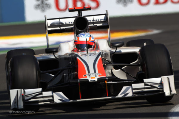 Narain Karthikeyan (IND) Hispania Racing F1 Team (HRT) F111. Formula One World Championship, Rd 8, European Grand Prix, Qualifying Day, Valencia, Spain, Saturday 25 June 2011.