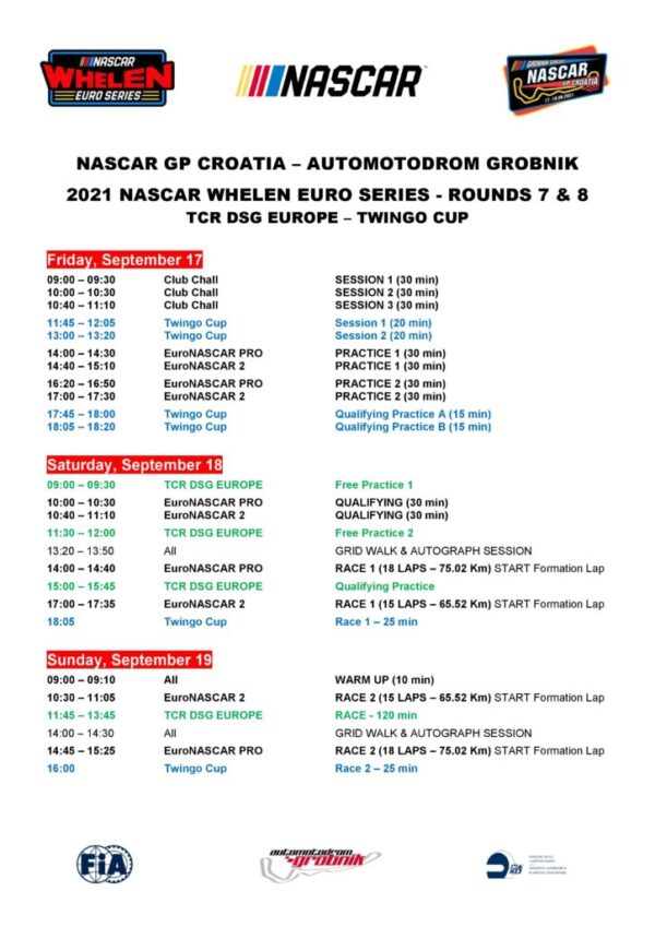 Objavljena satnica za NASCAR GP Croatia